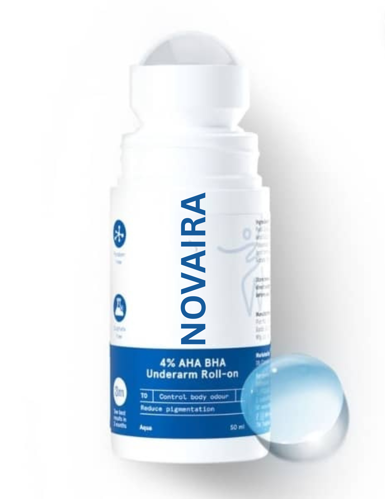 4% AHA BHA Underarm Roll On (50ml) - Aqua AED39
